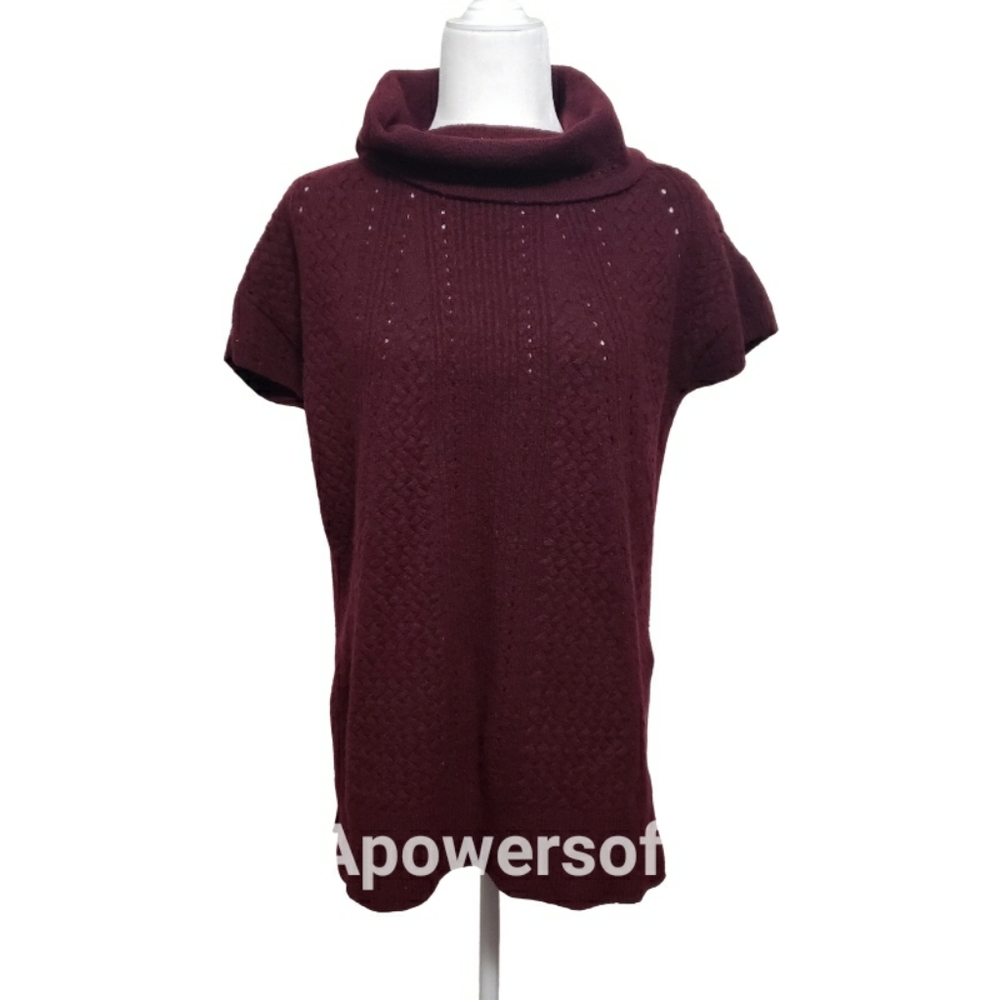 Lane Bryant Burgundy Cowl Neck Short Sleeve Sweater